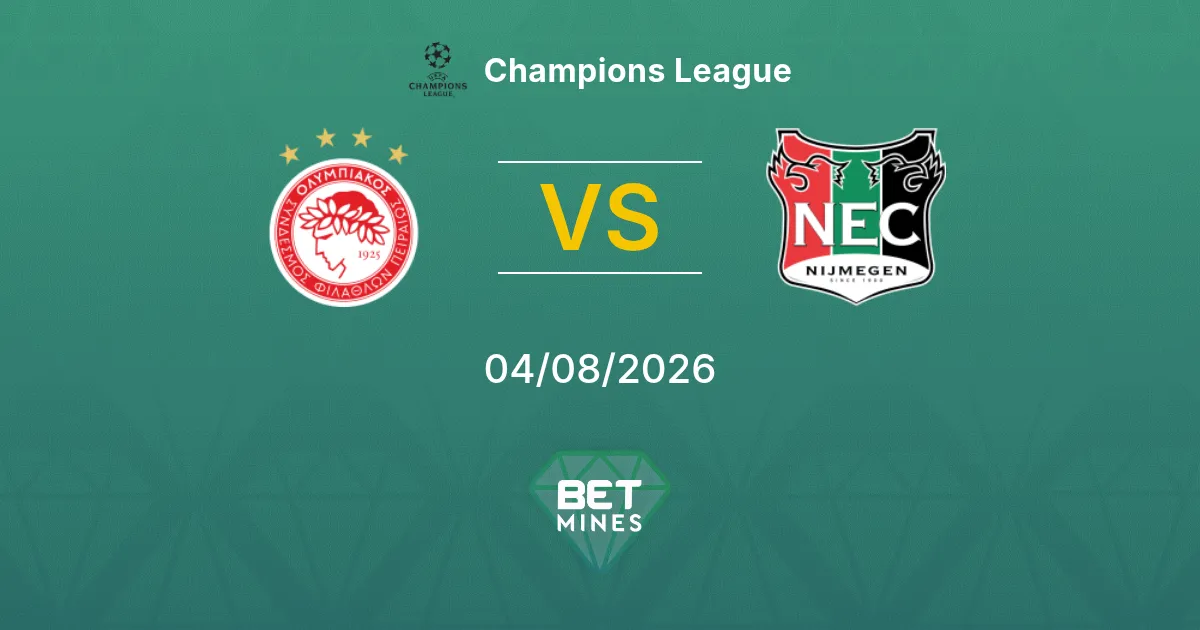 Pronóstico Olympiacos F.C. vs NEC Nijmegen: Previa y Análisis del Partido | Champions League 04-08-2026