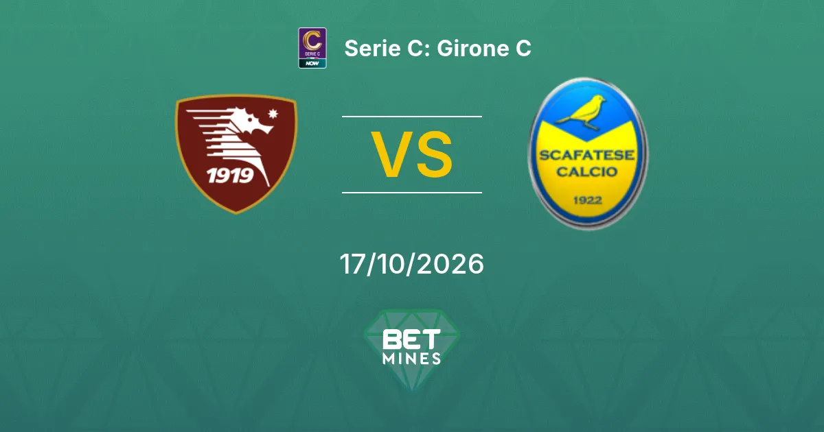 Salernitana x Scafatese Palpite: prévia e análise da partida | Serie C: Girone C 17-10-2026