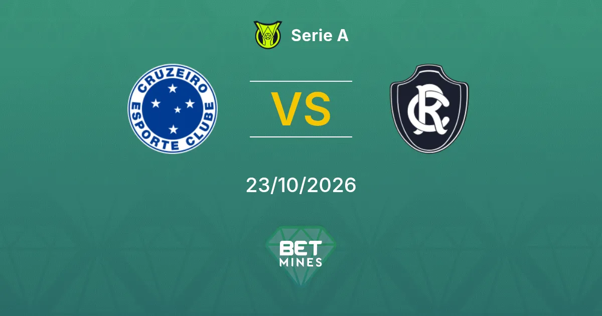 Cruzeiro x Remo Palpite: prévia e análise da partida | Série A 23-10-2026