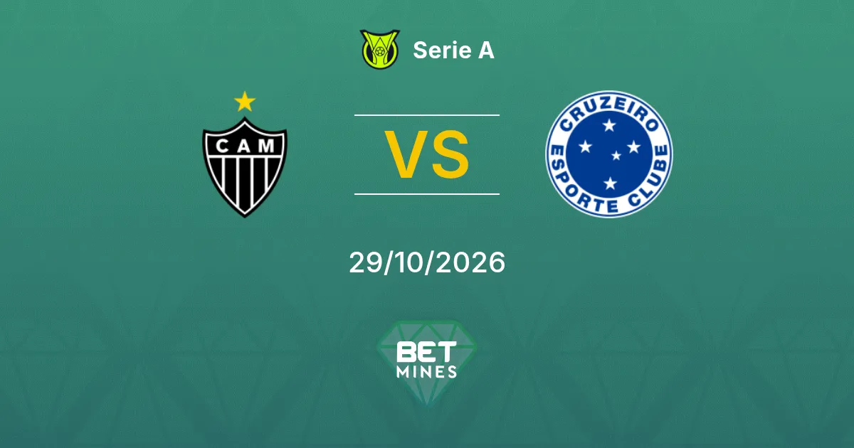 Atlético Mineiro x Cruzeiro Palpite: prévia e análise da partida | Série A 29-10-2026