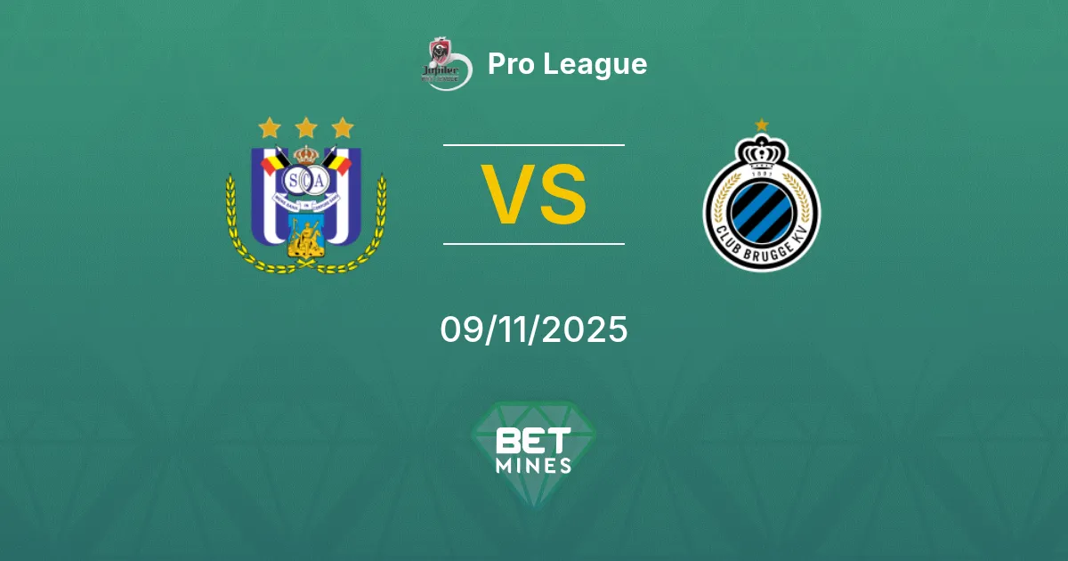 Anderlecht vs Club Brugge Prediction: Match Preview and Analysis | Pro League 09-11-2025
