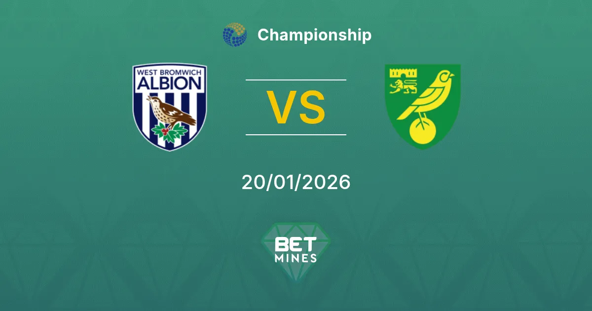 West Bromwich Albion vs Norwich City Prediction: Match Preview and Analysis | Championship 20-01-2026