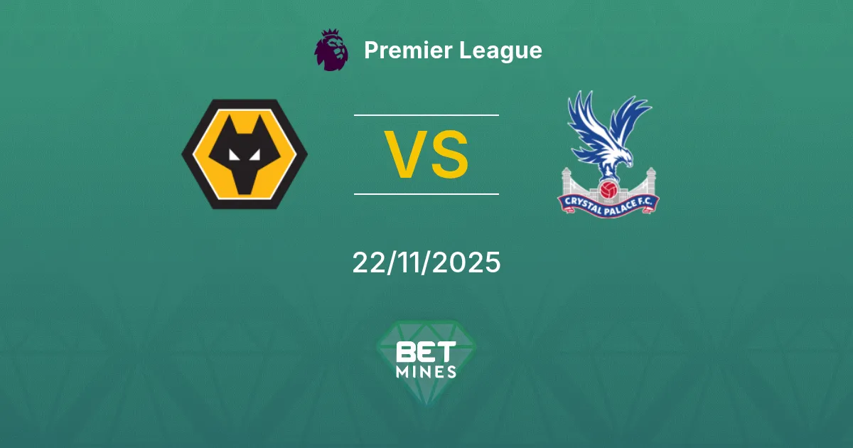 Wolverhampton Wanderers vs Crystal Palace Prediction: Match Preview and Analysis | Premier League 22-11-2025