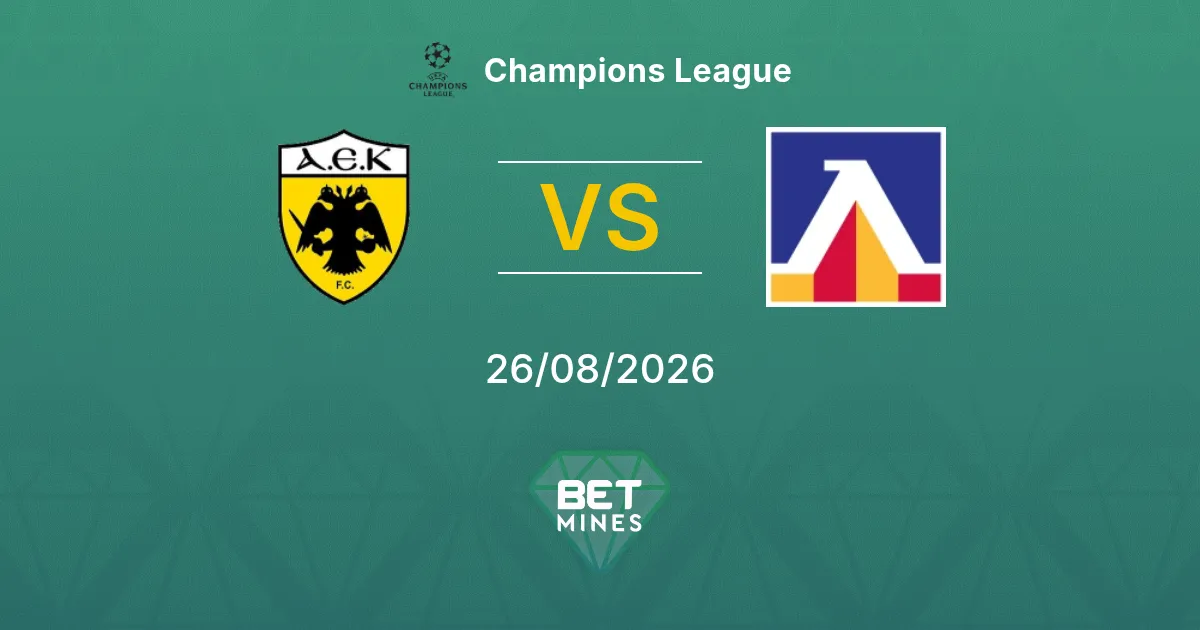 Pronóstico AEK Atenas vs Levski Sofia: Previa y Análisis del Partido | Champions League 26-08-2026