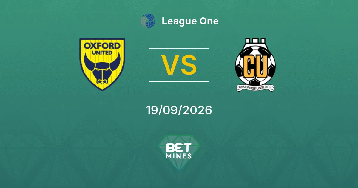 Oxford United vs Cambridge United Prediction: Match Preview and Analysis | League One 19-09-2026