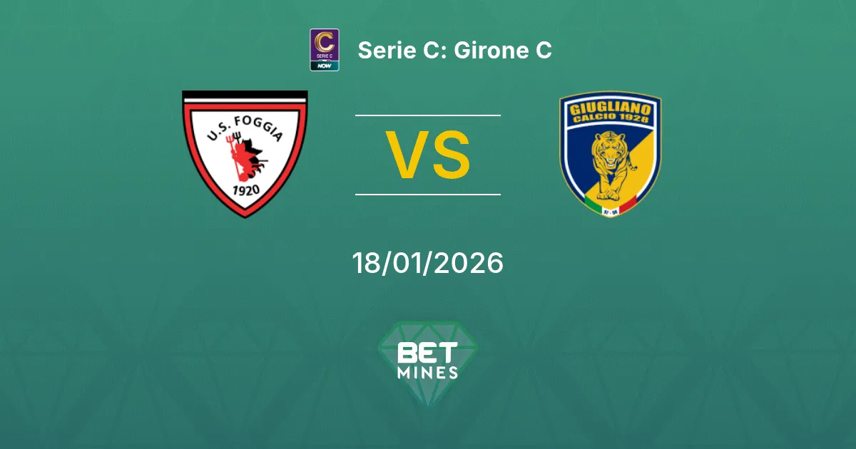 Foggia vs SSC Giugliano Prediction: Match Preview and Analysis | Serie C: Girone C 18-01-2026