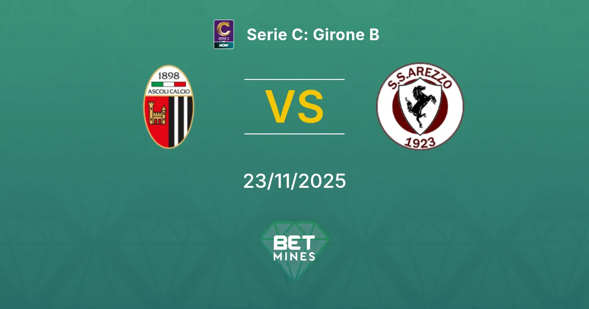 Ascoli vs Arezzo Prediction: Match Preview and Analysis | Serie C: Girone B 23-11-2025