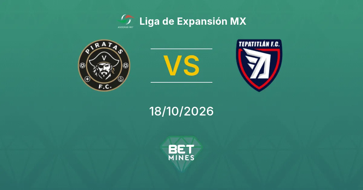 Piratas x Tepatitlán de Morelos Palpite: Prévia e análise da partida | Liga de Expansión MX 18-10-2026