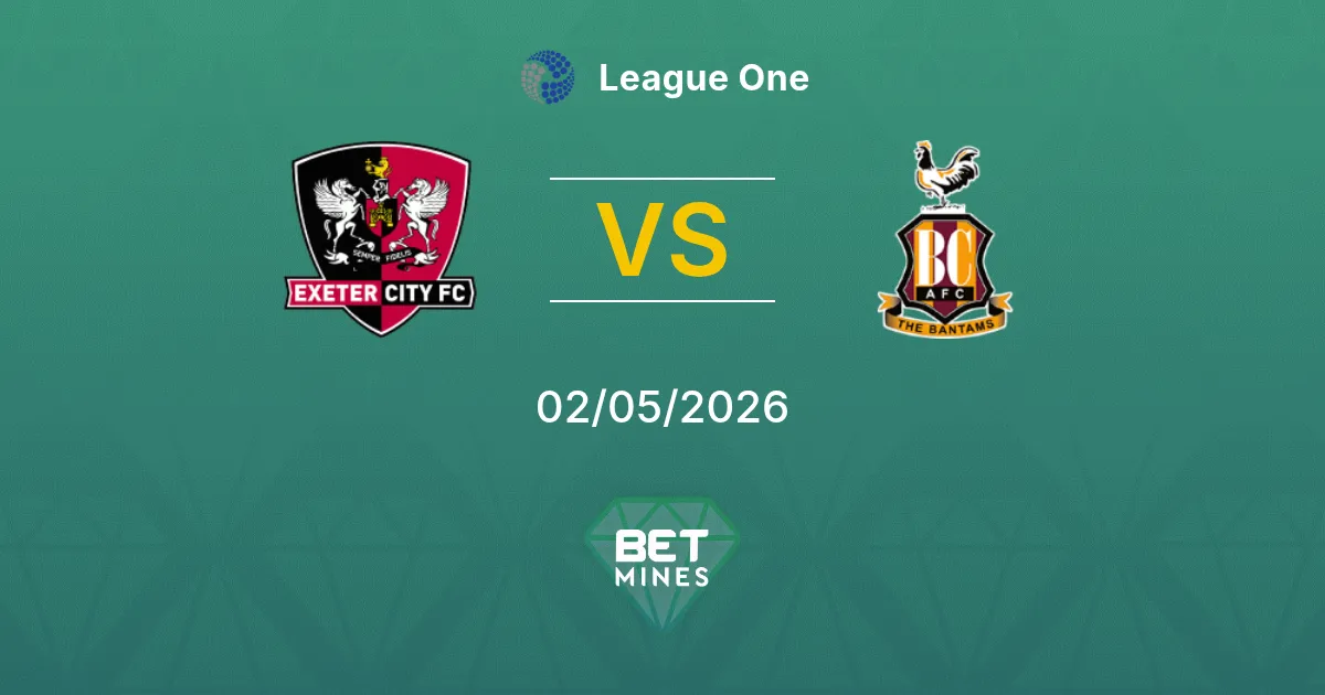 Exeter City vs Bradford City Pronostico: Anteprima e Analisi della Partita | League One 02-05-2026