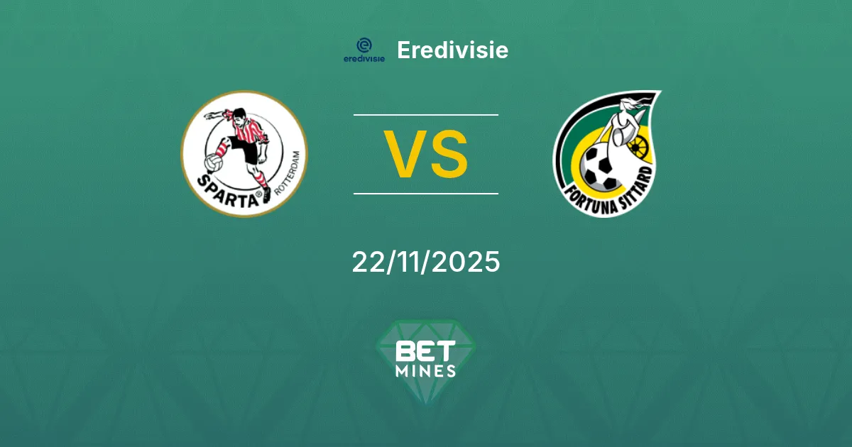 Sparta Rotterdam vs Fortuna Sittard Prediction: Match Preview and Analysis | Eredivisie 22-11-2025