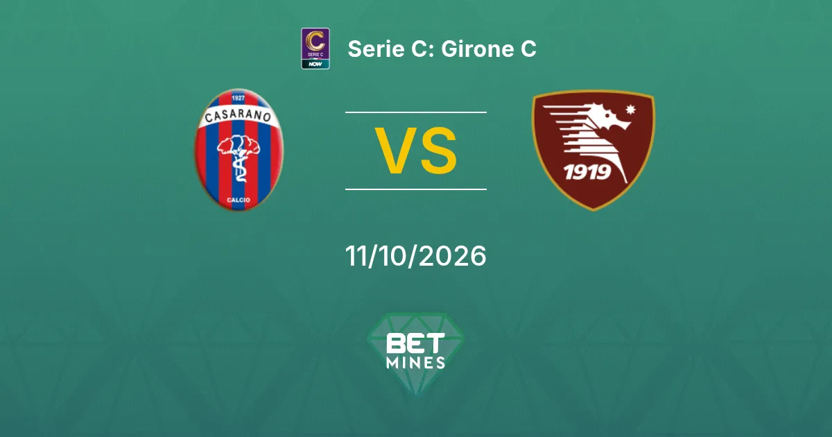 Casarano vs Salernitana Prediction: Match Preview and Analysis | Serie C: Girone C 11-10-2026