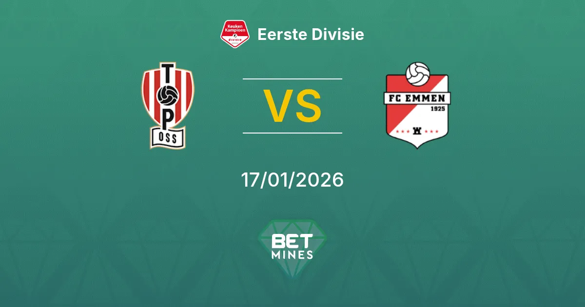 TOP Oss vs FC Emmen Pronostico: Anteprima e Analisi del Match | Eerste Divisie 17-01-2026