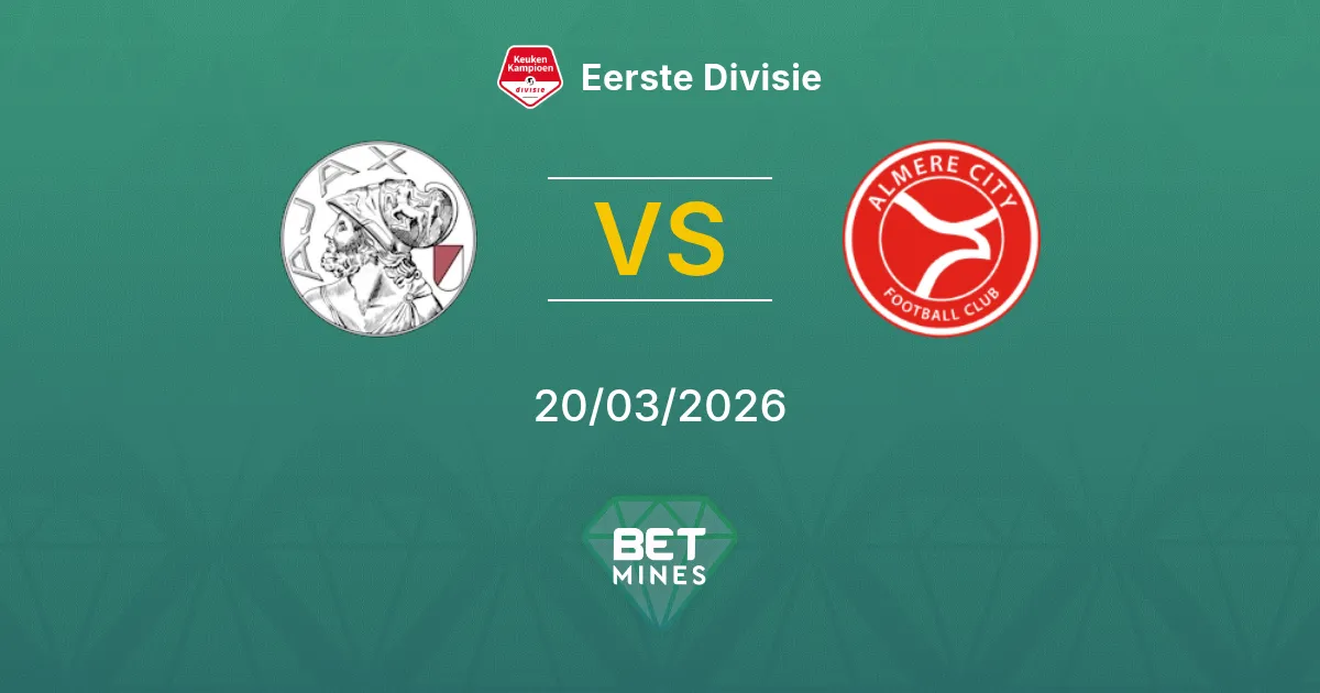 Jong Ajax vs Almere City Pronostico: Anteprima e Analisi della Partita | Eerste Divisie 20-03-2026