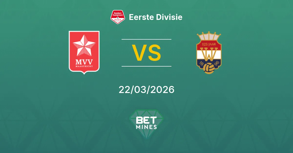MVV Maastricht vs Willem II Pronostic : Aperçu et Analyse du Match | Eerste Divisie 22-03-2026
