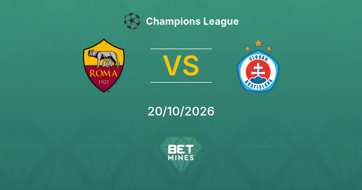 Roma vs Slovan Bratislava Pronostico: anteprima e analisi della partita | Champions League 20-10-2026
