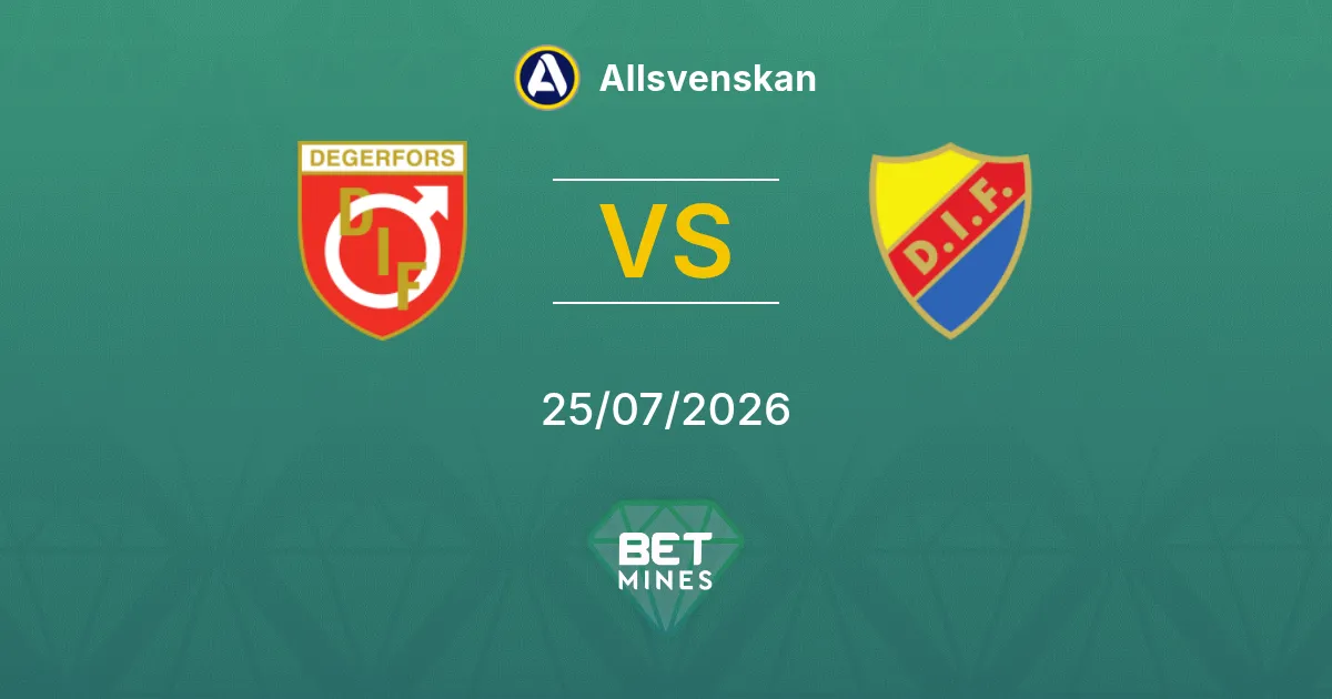 Degerfors vs Djurgården Prediction: Match Preview and Analysis | Allsvenskan 25-07-2026