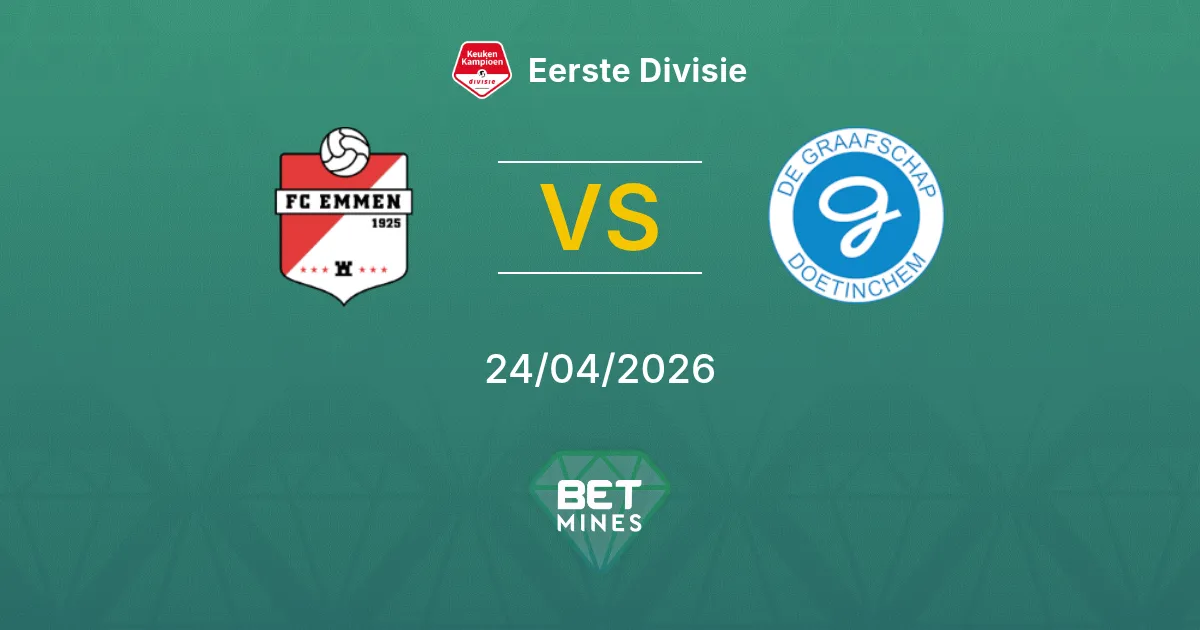 FC Emmen vs De Graafschap Pronostico: Anteprima e Analisi della Partita | Eerste Divisie 24-04-2026