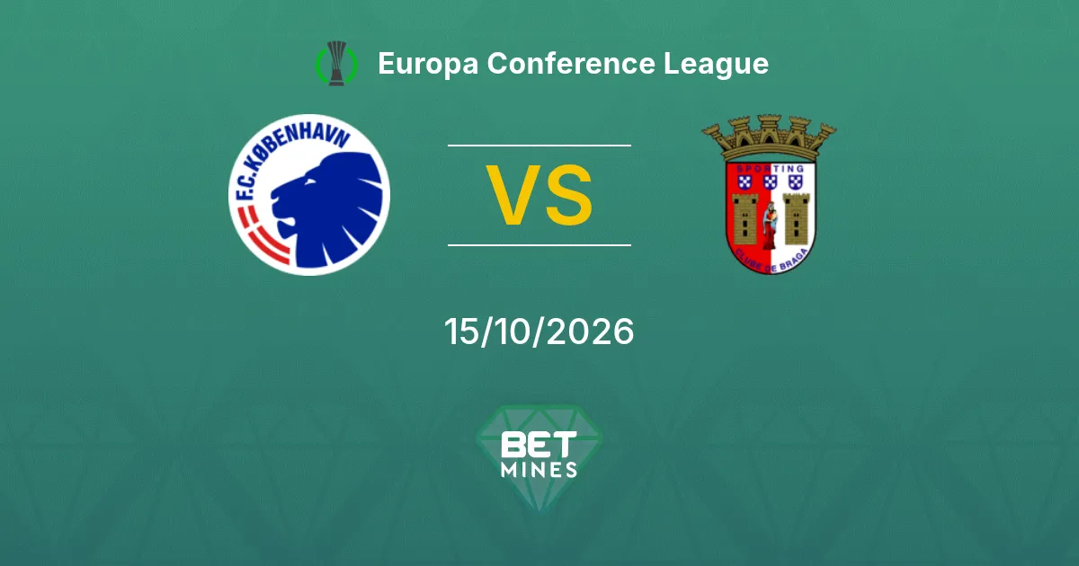 FC København x Sporting Braga Palpite: Prévia e análise da partida | Europa Conference League 15-10-2026