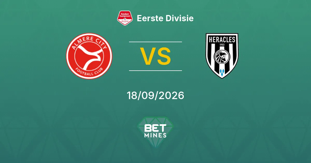 Palpite Almere City x Heracles Almelo: Prévia e Análise da Partida | Eerste Divisie 18-09-2026