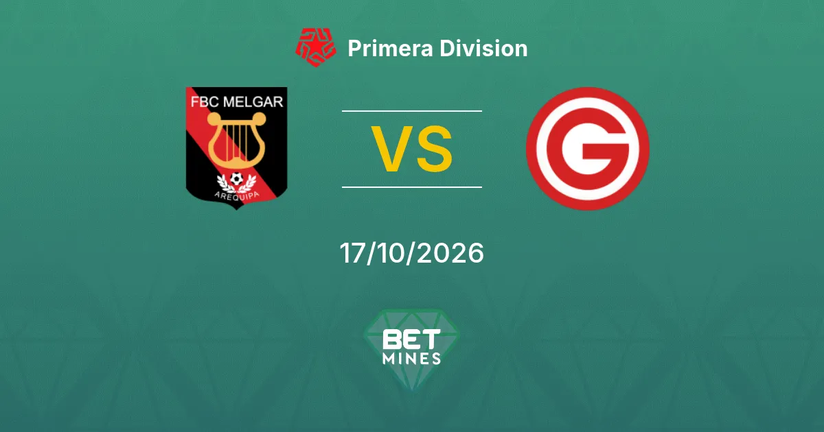 Melgar vs Deportivo Garcilaso Pronostic : avant-match et analyse | Primera División 17-10-2026