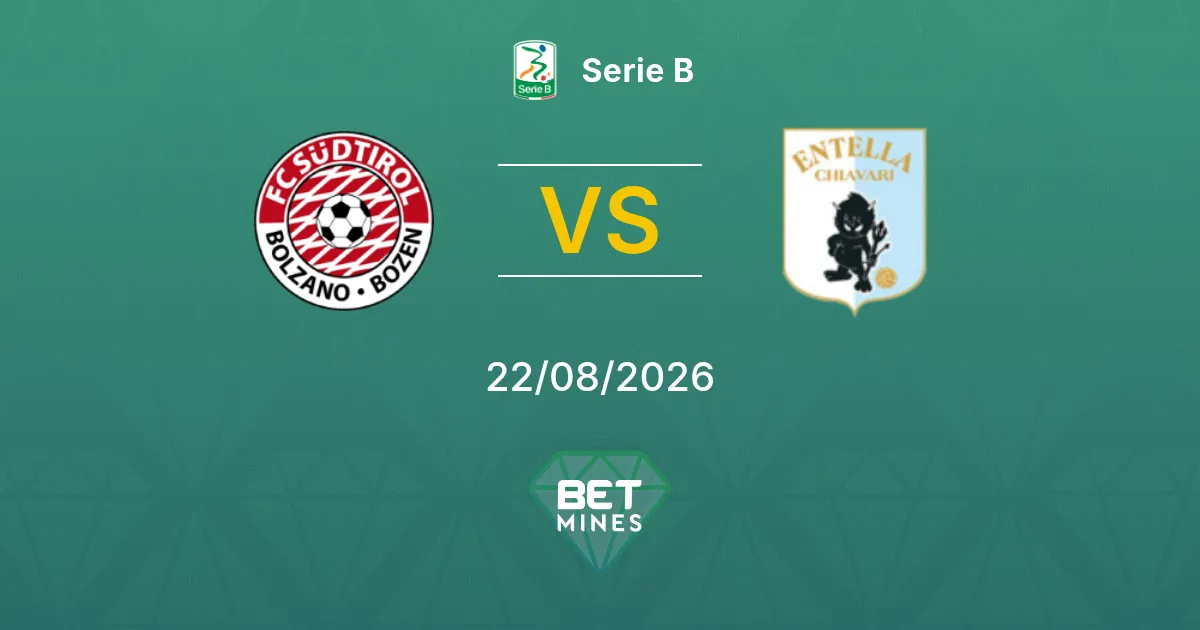 Südtirol vs Virtus Entella Prediction: Match Preview and Analysis | Serie B 22-08-2026
