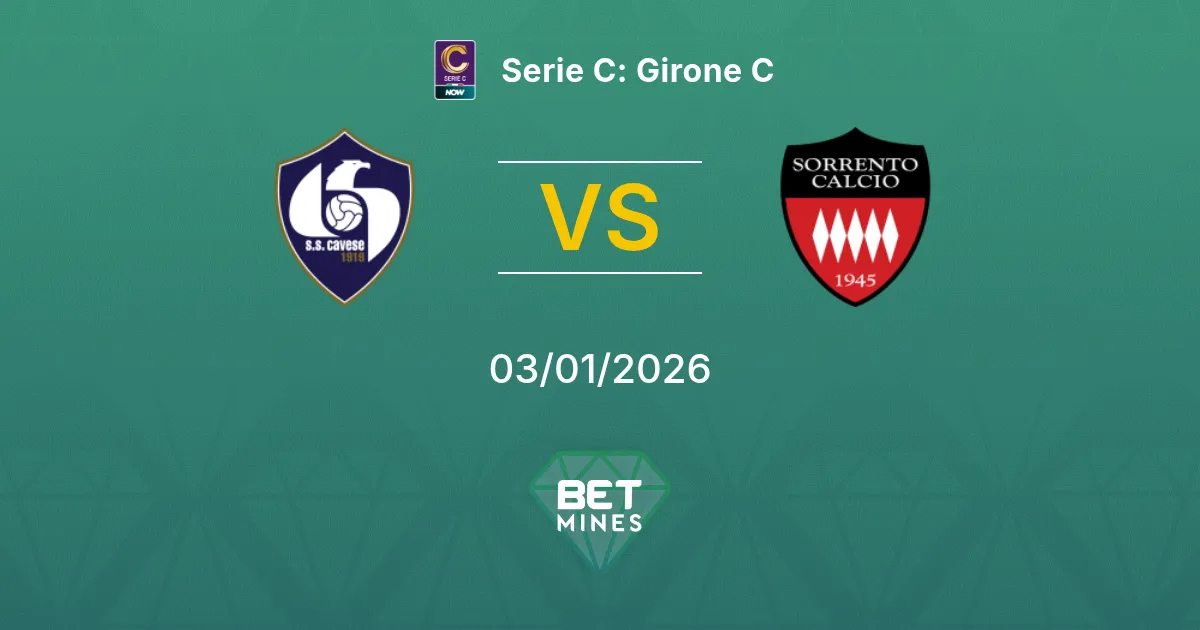 Cavese vs Sorrento Pronostico: Previsione e Analisi della Partita | Serie C: Girone C 03-01-2026