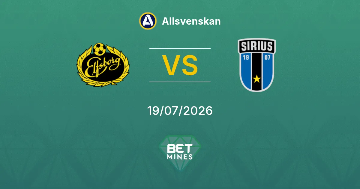 Elfsborg x Sirius Palpite: Prévia e Análise da Partida | Allsvenskan 19-07-2026