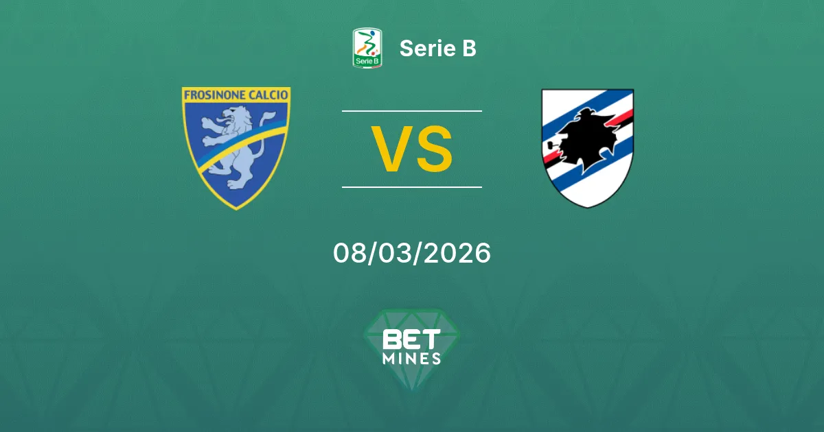 Frosinone vs Sampdoria Prediction: Match Preview and Analysis | Serie B 08-03-2026