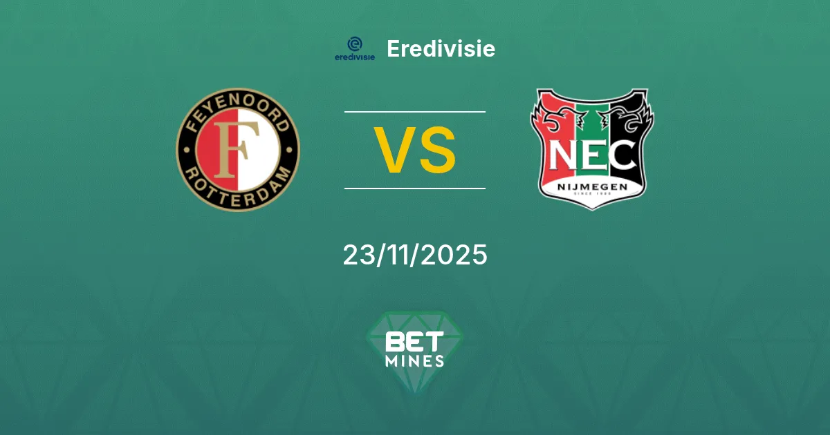 Feyenoord vs NEC Nijmegen Prediction: Match Preview and Analysis | Eredivisie 23-11-2025