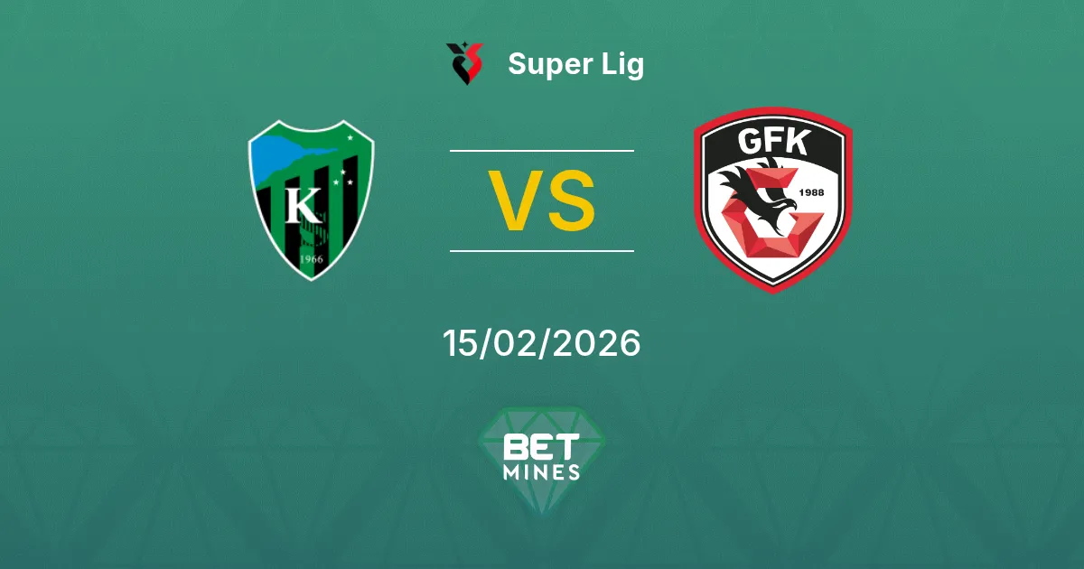 Kocaelispor x Gaziantep F.K. Palpite: Prévia e Análise da Partida | Super Lig 15-02-2026
