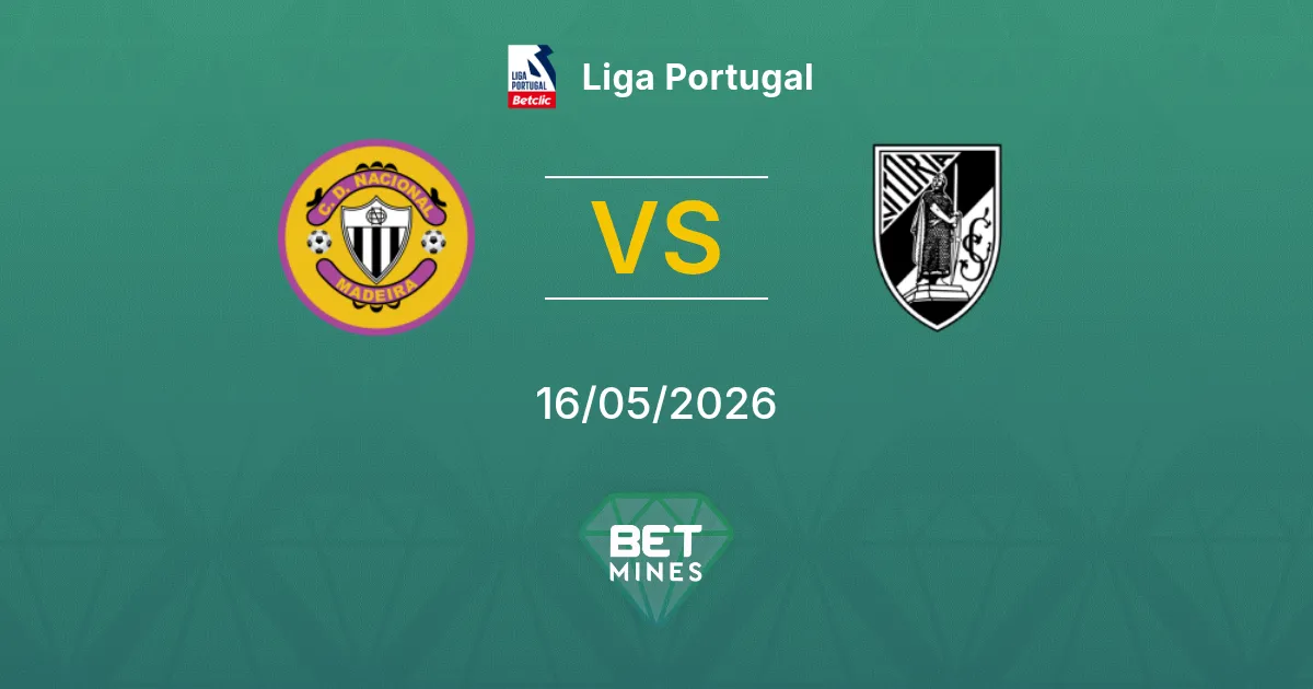 Nacional vs Vitória Guimarães Pronóstico: Previa del Partido y Análisis | Liga Portugal 16-05-2026