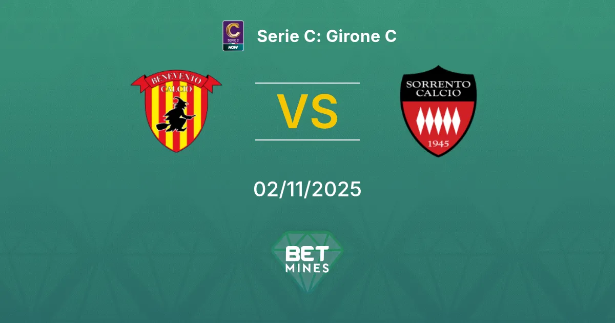 Benevento vs Sorrento Pronostico: Anteprima e Analisi della Partita | Serie C: Girone C 02-11-2025