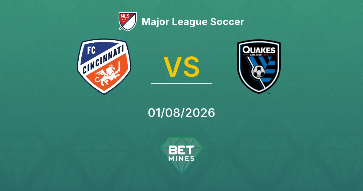 Pronóstico Cincinnati vs SJ Earthquakes: Previa y Análisis del Partido | Major League Soccer 01-08-2026