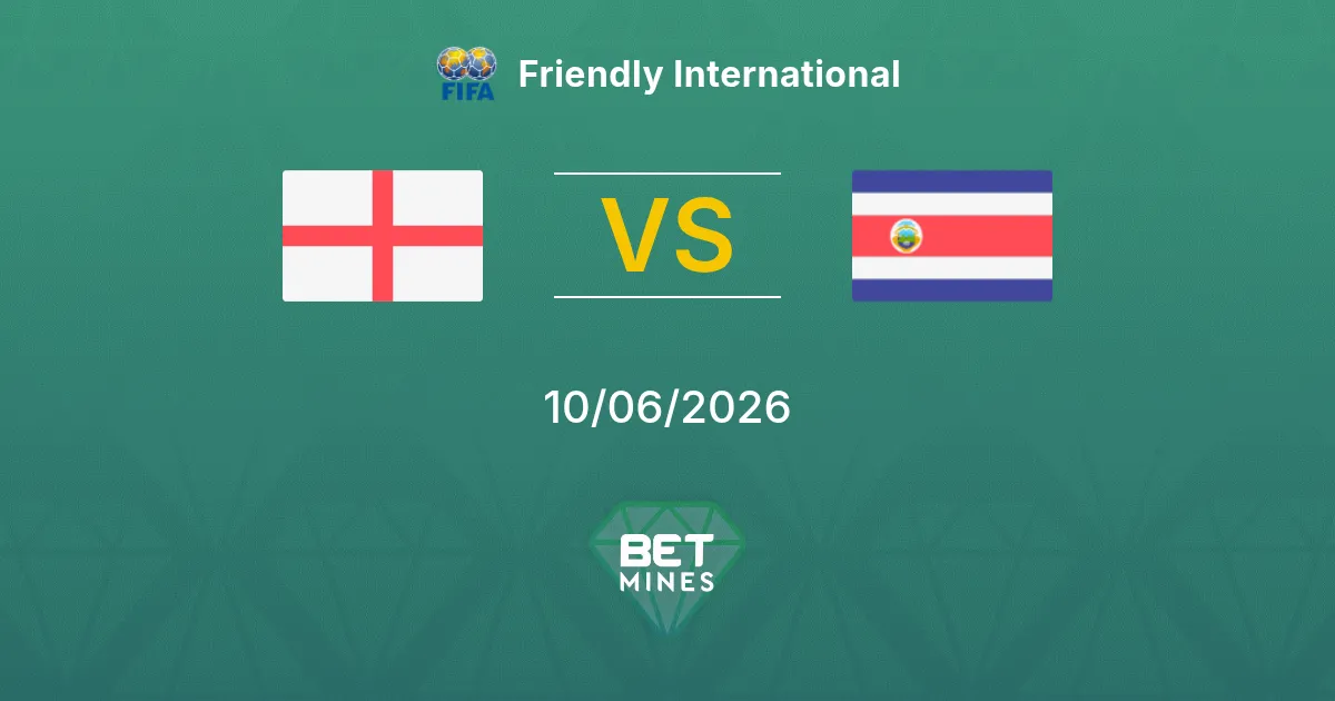 England vs Costa Rica Prediction: Match Preview and Analysis | Friendly International 10-06-2026