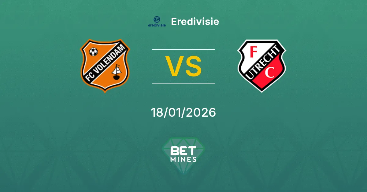 FC Volendam vs FC Utrecht Prediction: Match Preview and Analysis | Eredivisie 18-01-2026
