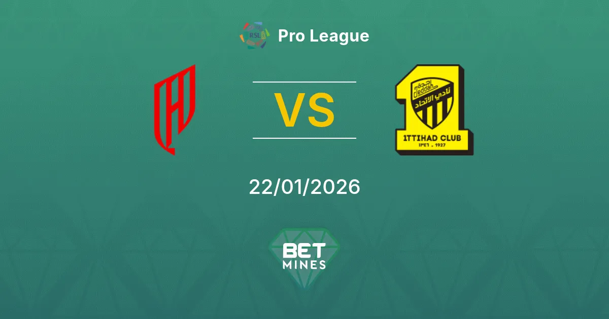 Al-Qadsiah vs Al Ittihad Prediction: Match Preview and Analysis | Pro League 22-01-2026
