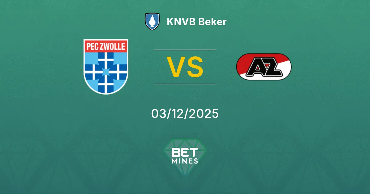 PEC Zwolle vs AZ Prediction: Match Preview and Analysis | KNVB Beker 03-12-2025