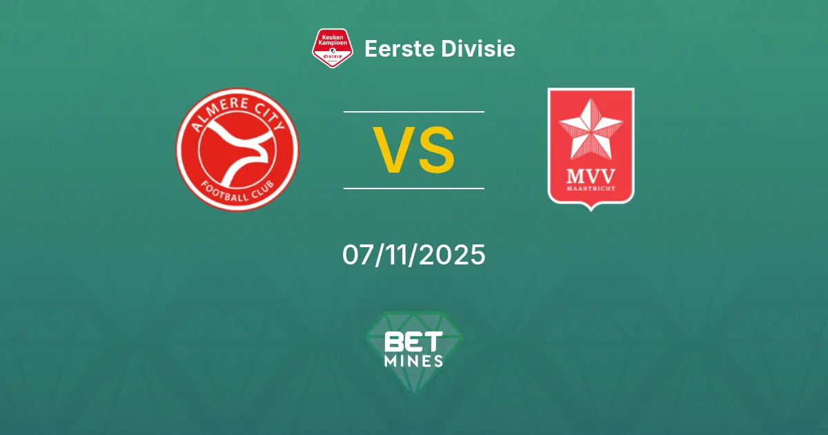 Almere City vs MVV Maastricht Pronostico: Anteprima e Analisi della Partita | Eerste Divisie 07-11-2025