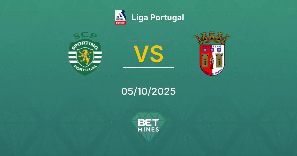 Sporting CP vs Sporting Braga Pronostic : Présentation et Analyse du Match | Liga Portugal 05-10-2025