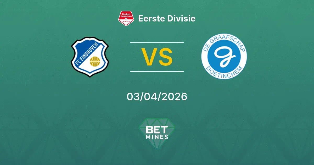 FC Eindhoven vs De Graafschap Prediction: Match Preview and Analysis | Eerste Divisie 03-04-2026