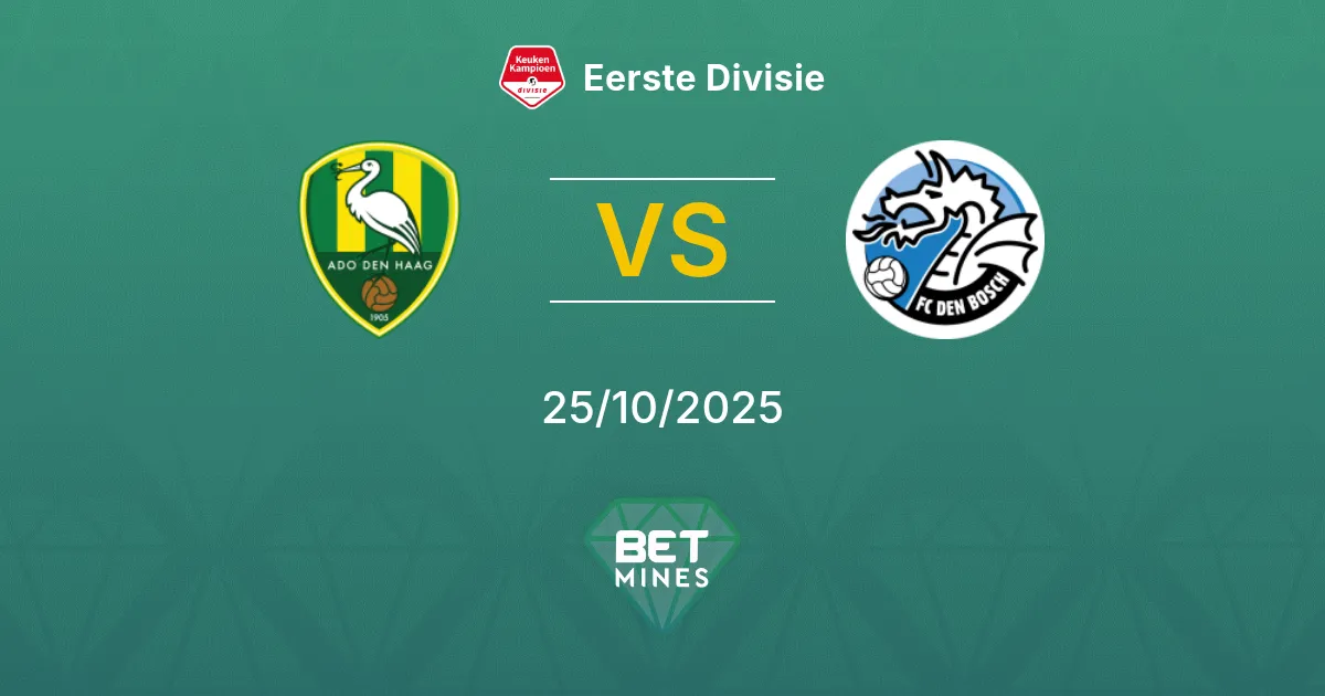 ADO Den Haag vs FC Den Bosch Pronostico: Analisi e Anteprima della Partita | Eerste Divisie 25-10-2025