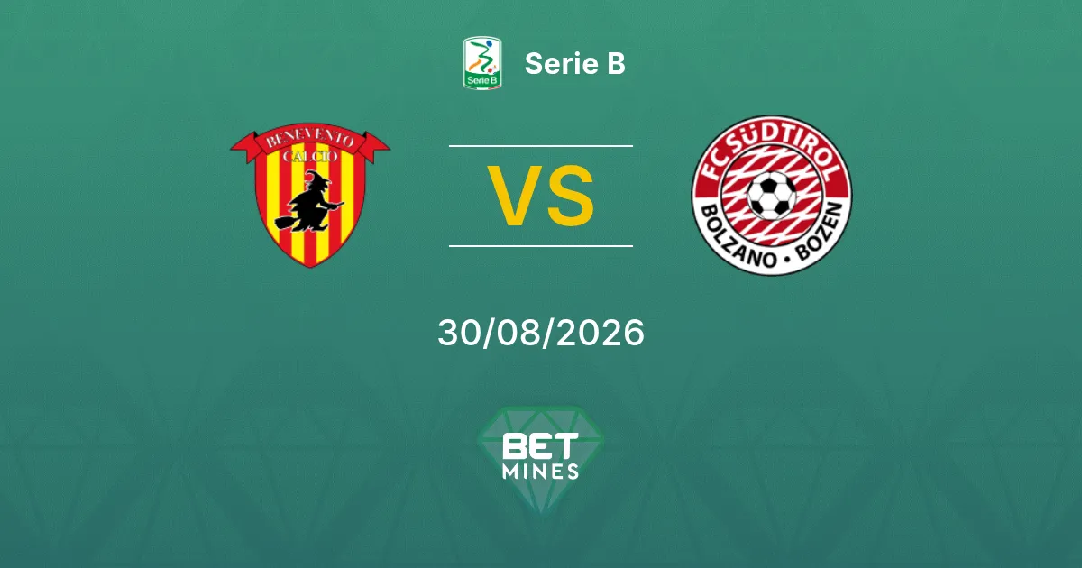 Benevento vs Südtirol Pronóstico: Previa y Análisis del Partido | Serie B 30-08-2026