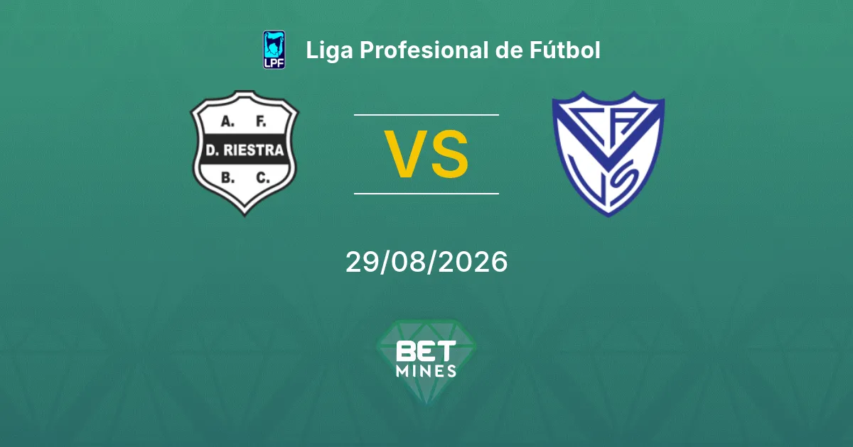 Palpite Deportivo Riestra x Vélez Sarsfield: Prévia e Análise da Partida | Liga Profesional de Fútbol 29-08-2026