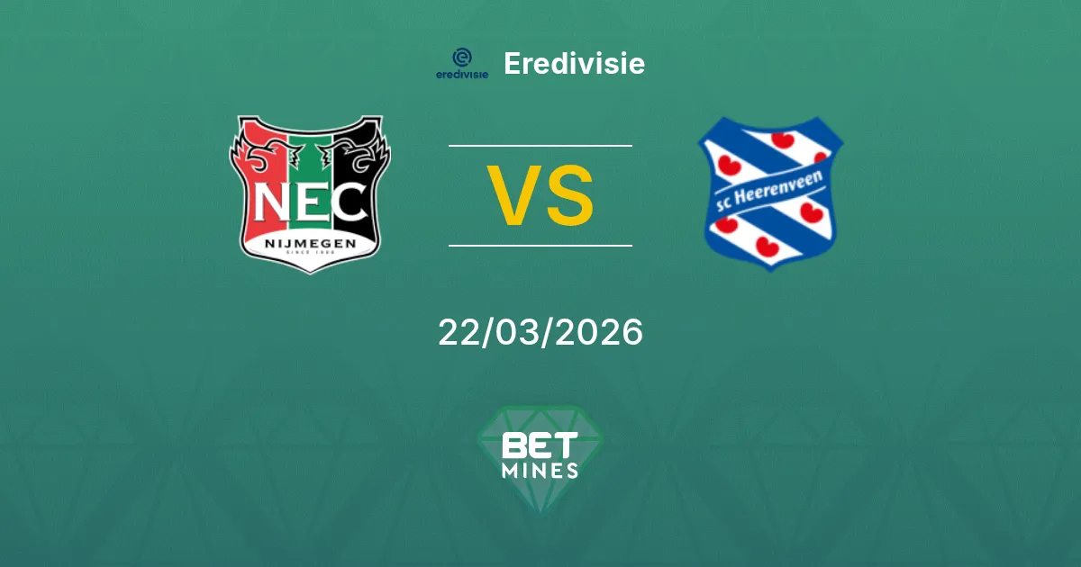NEC Nimègue vs SC Heerenveen Pronostic : Aperçu et Analyse du Match | Eredivisie 22-03-2026