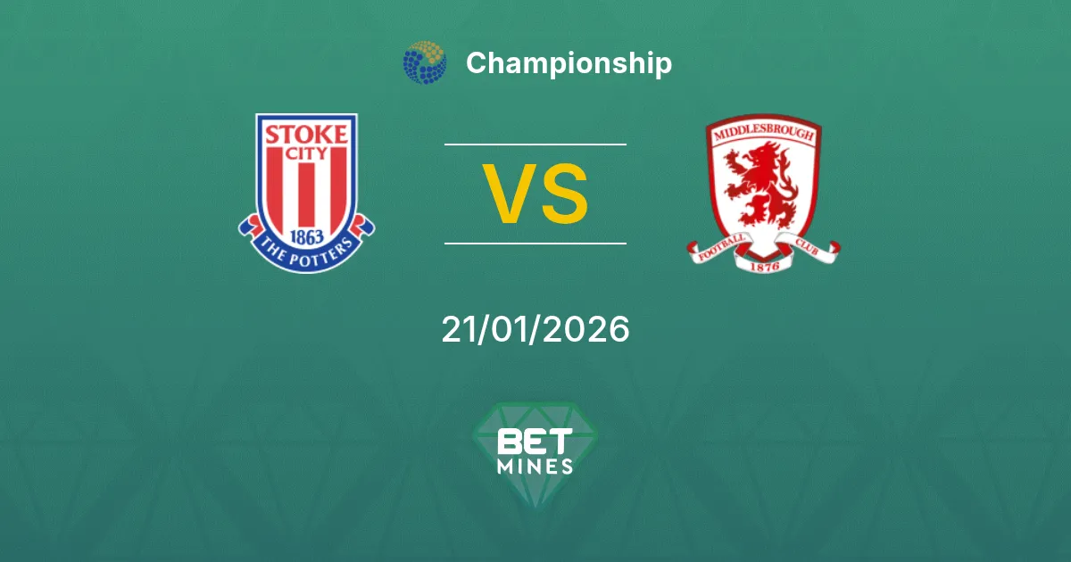 Stoke City vs Middlesbrough Prediction: Match Preview and Analysis | Championship 21-01-2026