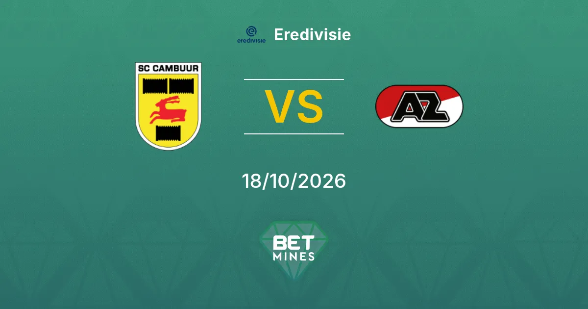SC Cambuur x AZ Alkmaar Palpite: prévia e análise da partida | Eredivisie 18-10-2026