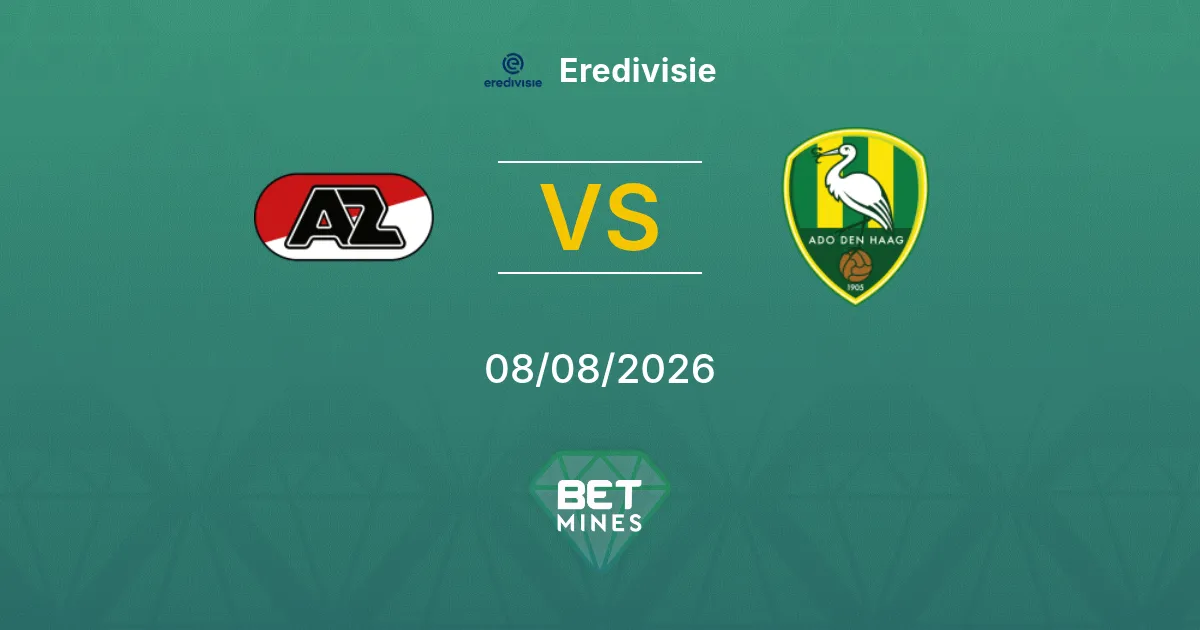 Palpite AZ x ADO Den Haag: Prévia e Análise da Partida | Eredivisie 08-08-2026