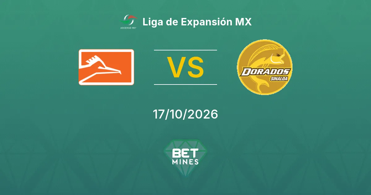 Correcaminos UAT x Dorados Palpite: prévia e análise da partida | Liga de Expansión MX 17-10-2026