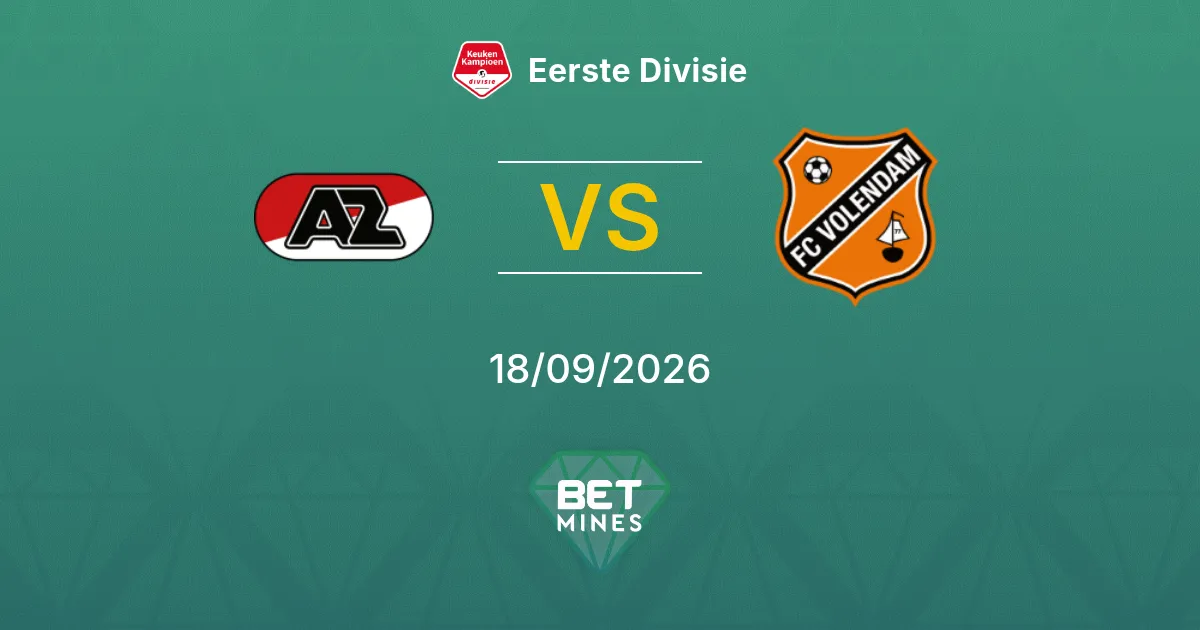 Jong AZ x FC Volendam Palpite: Prévia e Análise da Partida | Eerste Divisie 18-09-2026
