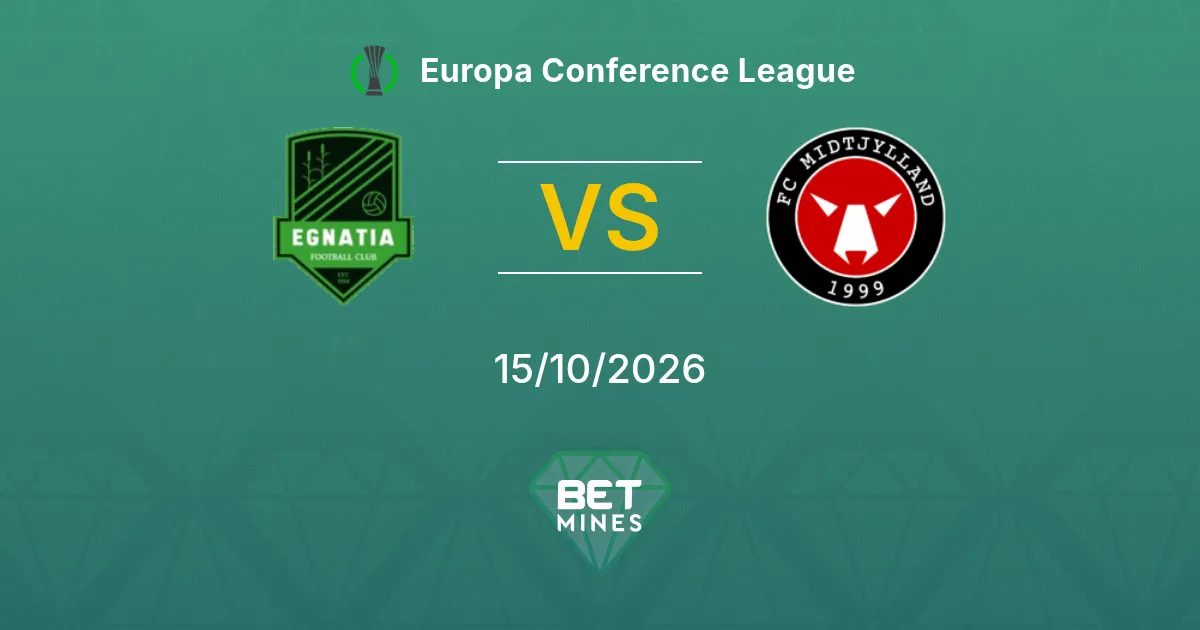 Egnatia Rrogozhinë x FC Midtjylland Palpite: Prévia e análise da partida | Europa Conference League 15-10-2026
